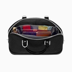Alma PM / MM / GM  Suedette Double-Zip Style Leather Handbag Organizer (Dark Gray) (More Colors Available) Alma PM / MM / GM  Suedette Double-Zip Style Leather Handbag Organizer (Dark Gray) (More Colors Available)