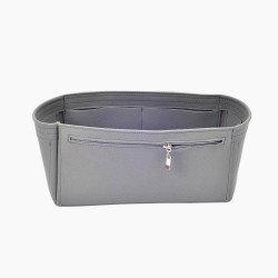 Birkin 30/35/40 Suedette Double-Zip Style Leather Handbag Organizer (Dark Gray) (More Colors Available)