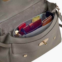 Alexa (Mulberry) Suedette Double-Zip Style Leather Handbag Organizer Liner (Dark Gray) (More Colors Available) Alexa (Mulberry) Suedette Double-Zip Style Leather Handbag Organizer Liner (Dark Gray) (More Colors Available)