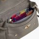 Alexa (Mulberry) Suedette Double-Zip Style Leather Handbag Organizer Liner (Dark Gray) (More Colors Available)