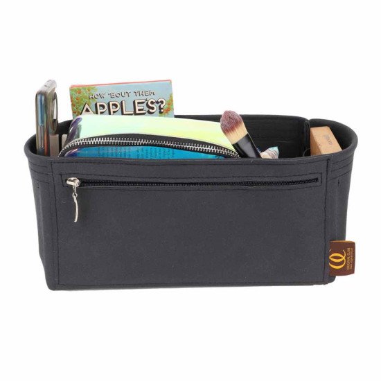 Birkin 30/35/40 Suedette Double-Zip Style Leather Handbag Organizer (Black) (More Colors Available)