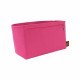Graceful PM / MM Suedette Double-Zip Style Leather Handbag Organizer (Fuchsia) (More Colors Available)