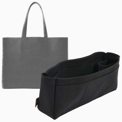 Day Market Tote Suedette Singular Style Leather Handbag Organizer (Black) (More Colors Available)