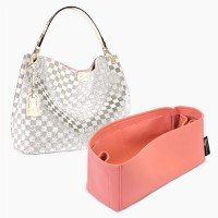 Suedette Regular Style Leather Handbag Organizer for Louis Vuitton Neverfull  PM / MM / GM in Rose Pink