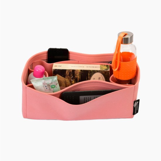 Graceful PM / MM Suedette Regular Style Leather Handbag Organizer (Rose Pink) (More Colors Available)