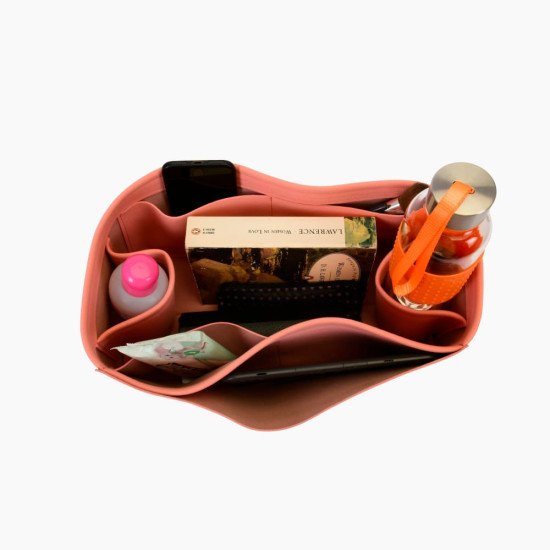 Graceful PM / MM Suedette Regular Style Leather Handbag Organizer (Rose Pink) (More Colors Available)