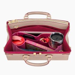 Grenelle Tote MM Suedette Regular Style Leather Handbag Organizer (Fuchsia) (More Colors Available) Grenelle Tote MM Suedette Regular Style Leather Handbag Organizer (Fuchsia) (More Colors Available)
