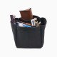 Lockme Bucket Suedette Singular Style Leather Handbag Organizer (Black) (More Colors Available)