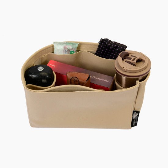 Neverfull PM / MM / GM  Suedette Regular Style Leather Handbag Organizer (Beige) (More Colors Available)