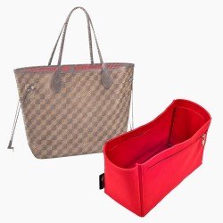Neverfull PM / MM / GM  Suedette Double-Zip Style Leather Handbag Organizer (Red) (More Colors Available) Neverfull PM / MM / GM  Suedette Double-Zip Style Leather Handbag Organizer (Red) (More Colors Available)