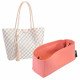 Propriano Tote Bag Suedette Regular Style Leather Handbag Organizer (Rose Pink) (More Colors Available)