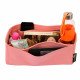 Propriano Tote Bag Suedette Regular Style Leather Handbag Organizer (Rose Pink) (More Colors Available)