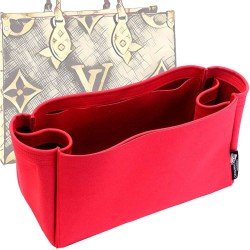 Bag Organizer for LV Onthego GM (OTG) [Detachable Zipper Top Cover] -  Premium Felt (Handmade/20 Colors)