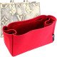 OntheGo Suedette Regular Style Leather Handbag Organizer (Red) (More Colors Available)