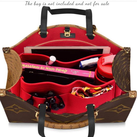 OntheGo Suedette Singular Style Leather Handbag Organizer (More Colors Available)