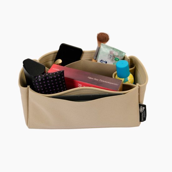 Speedy 25 / 30 / 35 / 40 Suedette Regular Style Leather Handbag Organizer (Beige) (More Colors Available)