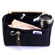Girolata Suedette Singular Style Leather Handbag Organizer (Black) (More Colors Available)