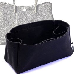 Garden Party 36 Suedette Regular Style Leather Handbag Organizer (Black) (More Colors Available)