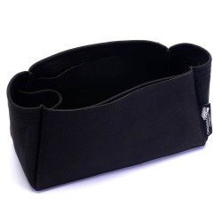 Flower Hobo Suedette Singular Style Leather Handbag Organizer (Black) (More Colors Available)