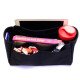 Flower Hobo Suedette Singular Style Leather Handbag Organizer (Black) (More Colors Available)