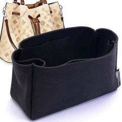 Girolata Suedette Singular Style Leather Handbag Organizer (Black) (More Colors Available)