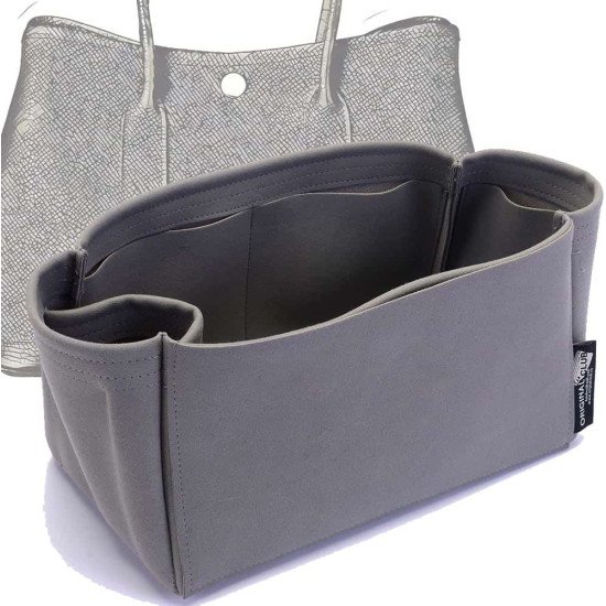 Garden Party 30 Suedette Singular Style Leather Handbag Organizer (Dark Gray) (More Colors Available)