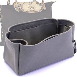 Longchamp Le Pliage  Suedette Singular Style Leather Handbag Organizer (Dark Gray) (More Colors Available) Longchamp Le Pliage  Suedette Singular Style Leather Handbag Organizer (Dark Gray) (More Colors Available)
