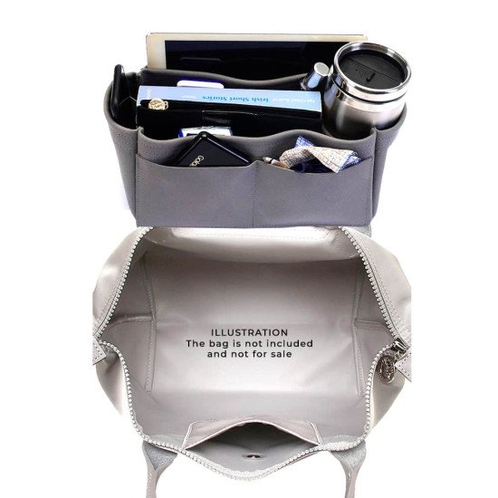 Longchamp Le Pliage  Suedette Singular Style Leather Handbag Organizer (Dark Gray) (More Colors Available) Longchamp Le Pliage  Suedette Singular Style Leather Handbag Organizer (Dark Gray) (More Colors Available)