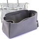 Small Zipped Bayswater Tote Suedette Singular Style Leather Handbag Organizer (Dark Gray) (More Colors Available)