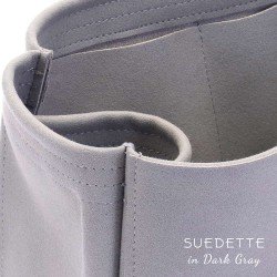 Birkin 25/30/35/40 Suedette Singular Style Leather Handbag Organizer (Dark Gray) (More Colors Available)