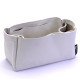 Deauville Canvas Tote Large / Medium Suedette Regular Style Leather Handbag Organizer (Pearl White) (More Colors Available)