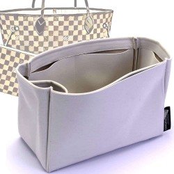 Neverfull PM / MM / GM  Suedette Singular Style Leather Handbag Organizer (Pearl White) (More Colors Available)