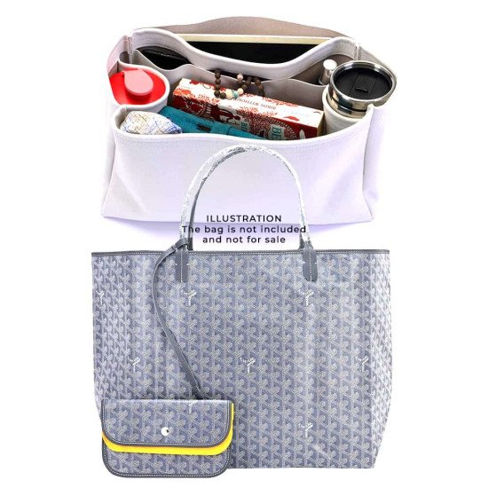 St Louis GM and Anjou GM Suedette Regular Style Leather Handbag Organizer (Pearl White) (More Colors Available) St Louis GM and Anjou GM Suedette Regular Style Leather Handbag Organizer (Pearl White) (More Colors Available)