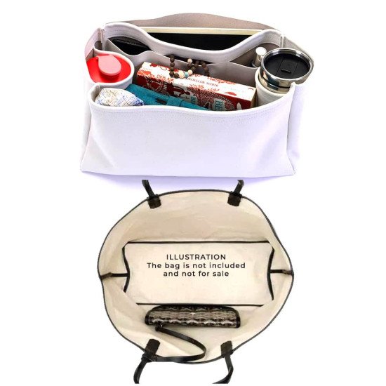 St Louis GM and Anjou GM Suedette Regular Style Leather Handbag Organizer (Pearl White) (More Colors Available) St Louis GM and Anjou GM Suedette Regular Style Leather Handbag Organizer (Pearl White) (More Colors Available)