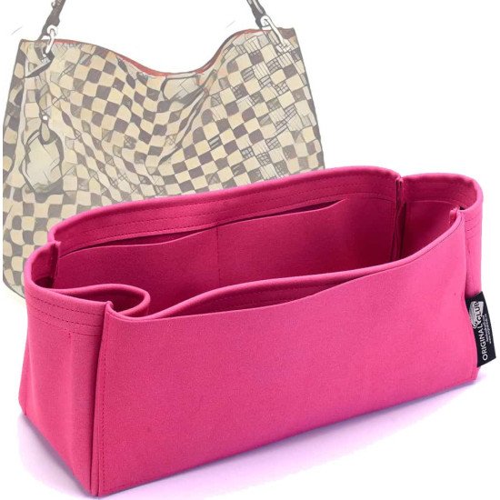 Suedette Regular Style Leather Handbag Organizer for Louis Vuitton Graceful  PM and Graceful MM in Rose Pink