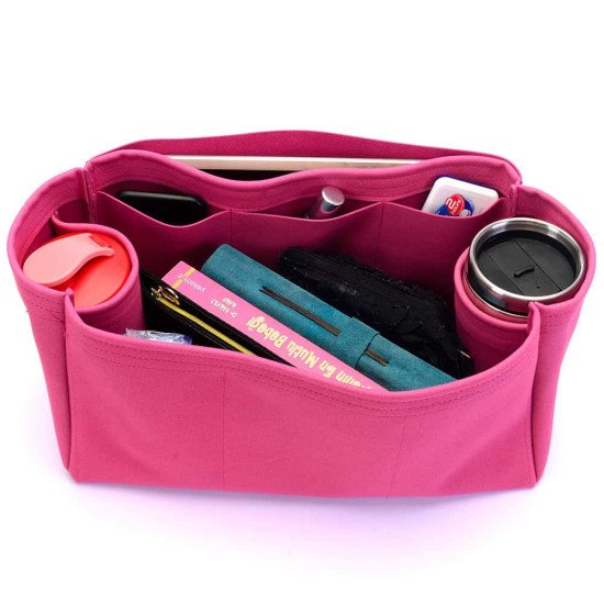Neverfull PM / MM / GM  Suedette Regular Style Leather Handbag Organizer (Fuchsia) (More Colors Available)