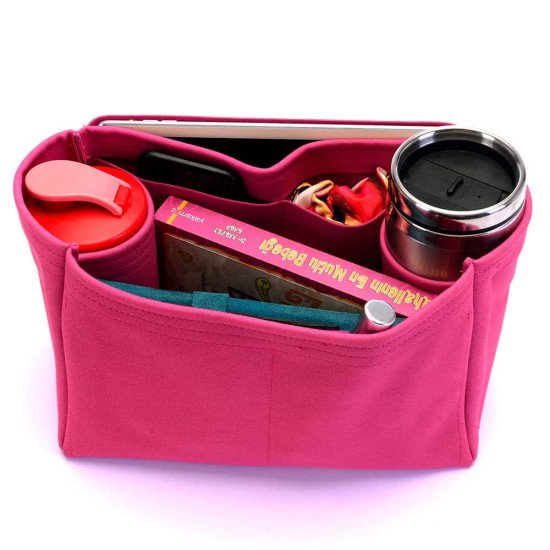 Neverfull PM / MM / GM  Suedette Regular Style Leather Handbag Organizer (Fuchsia) (More Colors Available)