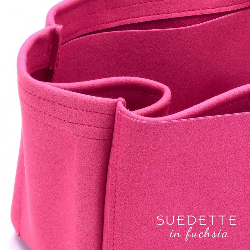Fuchsia Graceful PM/MM Suedette Singular Style Leather Handbag Organizer More Colors Available 