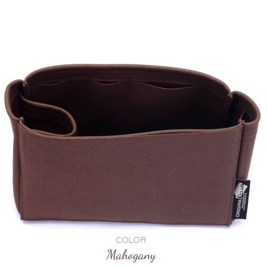 Iena MM Suedette Singular Style Leather Handbag Organizer (Mahogany) (More Colors Available)