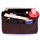 Iena MM Suedette Singular Style Leather Handbag Organizer (Mahogany) (More Colors Available)