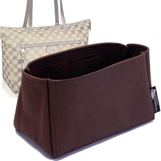 Iena MM Suedette Singular Style Leather Handbag Organizer (Mahogany) (More Colors Available)
