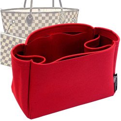 Neverfull PM / MM / GM  Suedette Regular Style Leather Handbag Organizer (Red) (More Colors Available) Neverfull PM / MM / GM  Suedette Regular Style Leather Handbag Organizer (Red) (More Colors Available)