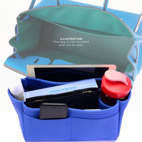 Birkin 25/30/35/40 Suedette Singular Style Leather Handbag Organizer (Royal Blue) (More Colors Available) Birkin 25/30/35/40 Suedette Singular Style Leather Handbag Organizer (Royal Blue) (More Colors Available)