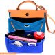 Herbag 39 Suedette Singular Style Leather Handbag Organizer (Royal Blue) (More Colors Available)