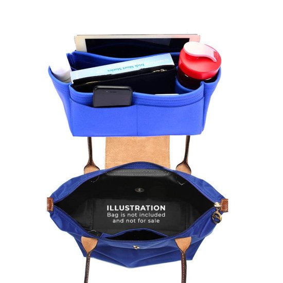 Longchamp Le Pliage Suedette Singular Style Leather Handbag Organizer (Royal Blue) (More Colors Available) Longchamp Le Pliage Suedette Singular Style Leather Handbag Organizer (Royal Blue) (More Colors Available)