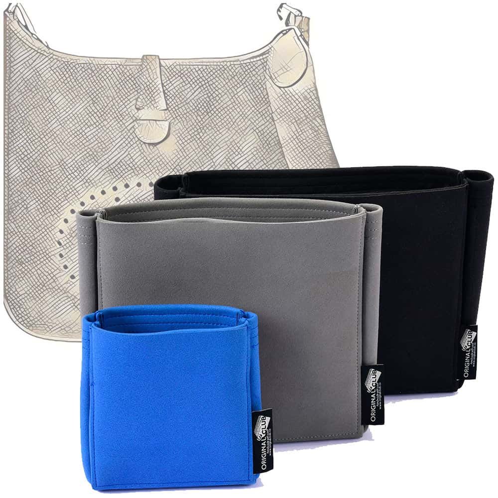 Evelyne III (TPM, PM and GM )Suedette Basic Style Leather Handbag Organizer  (More Colors Available)