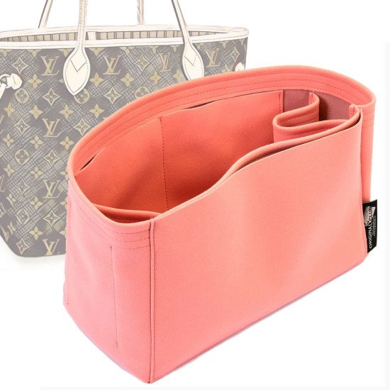 Neverfull PM / MM / GM  Suedette Regular Style Handbag Organizer (Rose Pink) (More Colors)