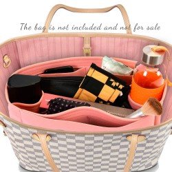 Neverfull PM / MM / GM  Suedette Regular Style Handbag Organizer (Rose Pink) (More Colors) Neverfull PM / MM / GM  Suedette Regular Style Handbag Organizer (Rose Pink) (More Colors)