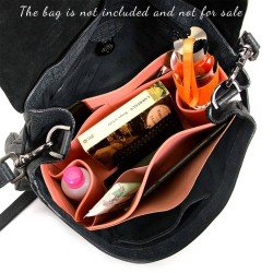 Alexa Suedette Regular Style Leather Handbag Organizer (Rose Pink) (More Colors Available) Alexa Suedette Regular Style Leather Handbag Organizer (Rose Pink) (More Colors Available)