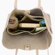Saint Laurent Shopping Tote Bag Suedette Singular Style Leather Handbag Organizer (Beige) (More Colors Available)
